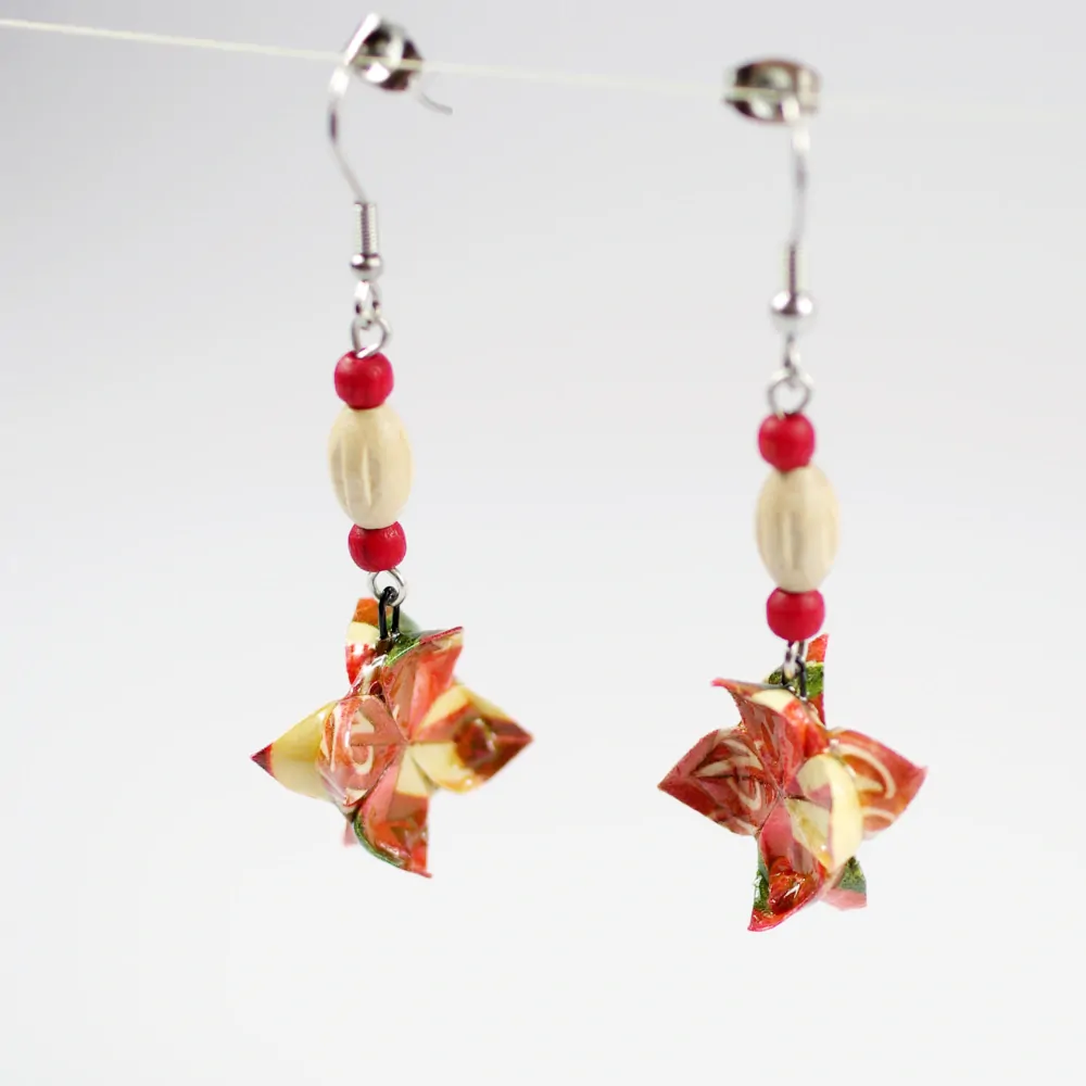 Náušnice "Jablečná vůně" (dvojitý lotos)