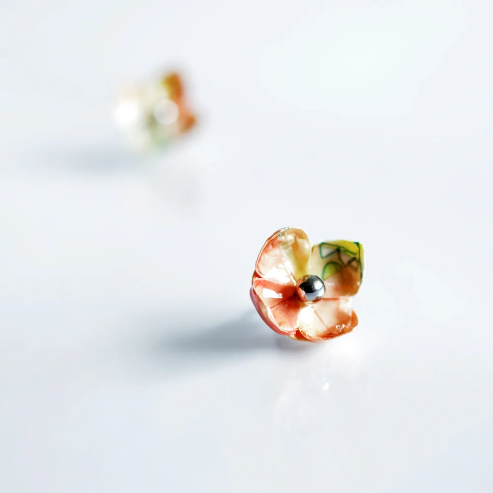 Náušnice "Jarní louka v květu" (lotos)