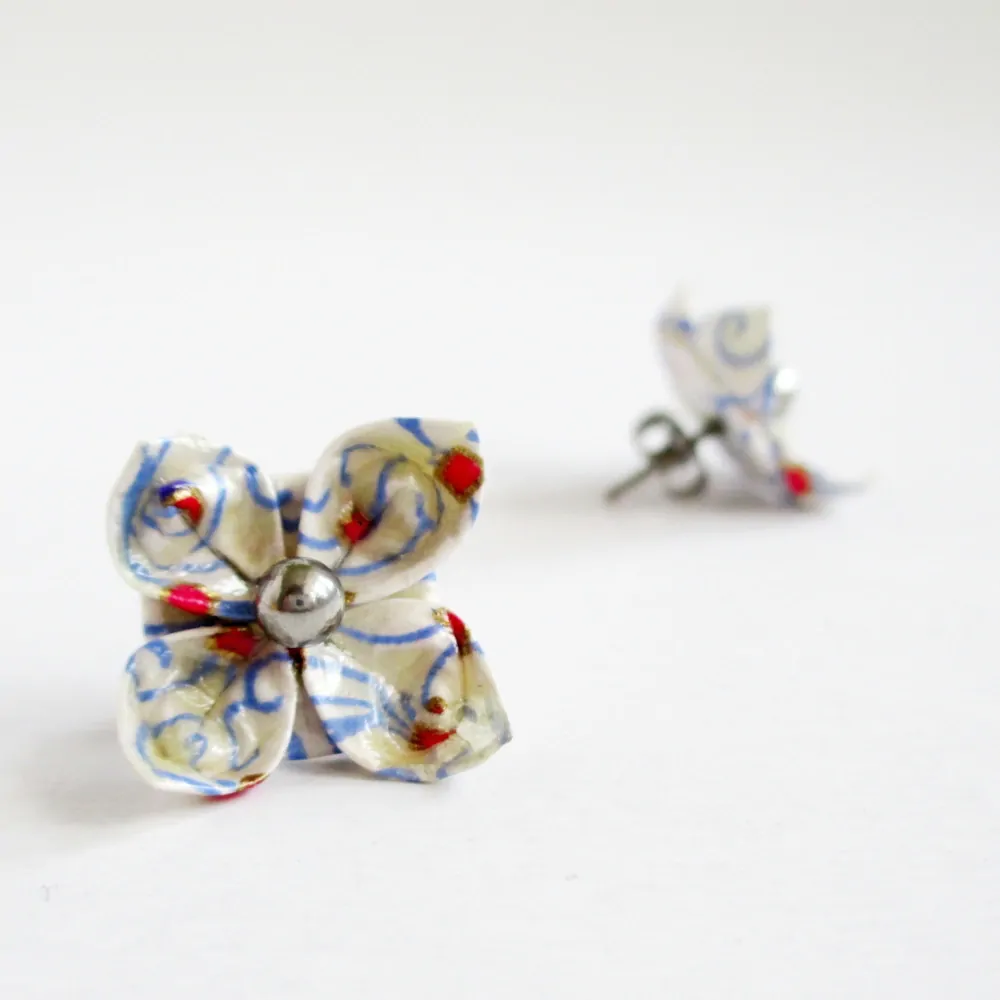 Náušnice "Křehké linky" (lotos)