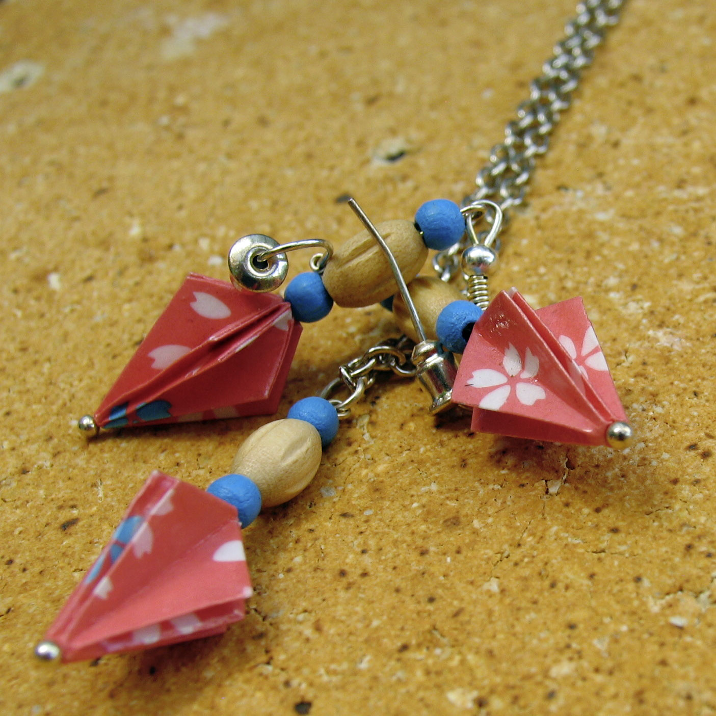 Sada šperků "Růžová kvítka" (paraplíčka)