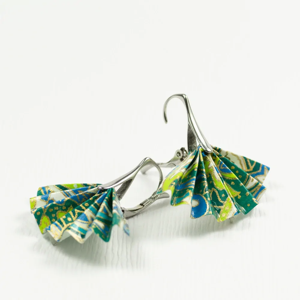 Náušnice "Lesním vílám" (vějíře)