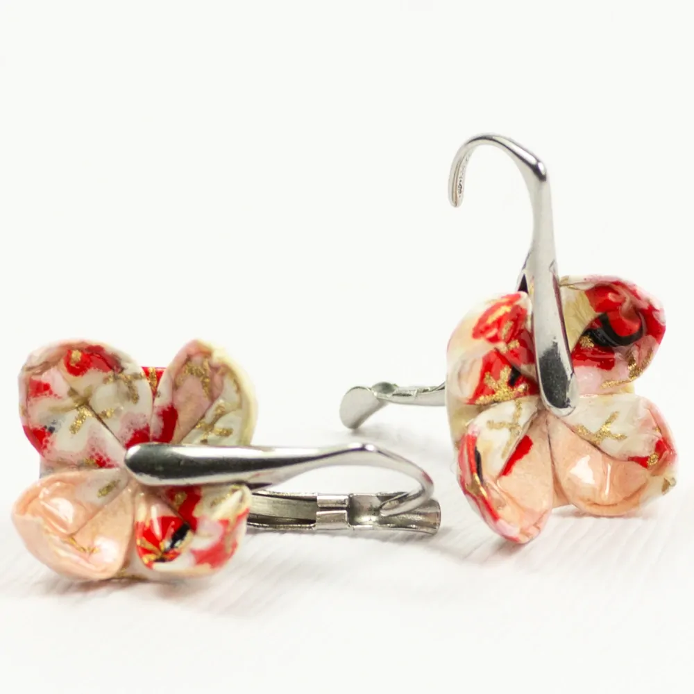 Náušnice "Kvetu červeně" (lotosy)