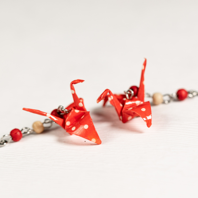 Náušnice "Ferda mravenec" (jeřáb)