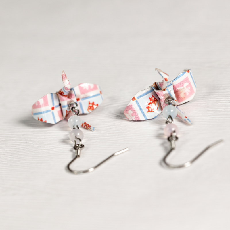 Náušnice "Pro krále a vlast" (jeřáb s andským opálem)