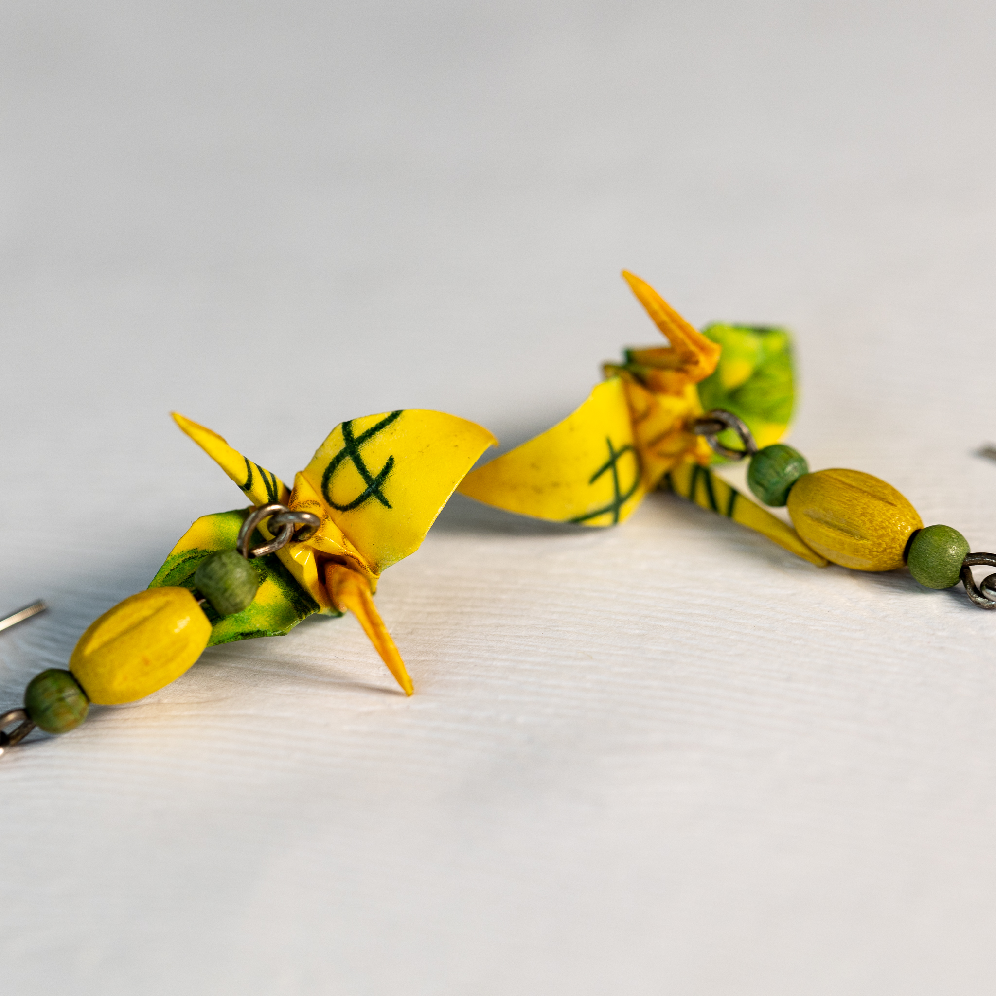 Náušnice "Medová máta" (jeřáb)