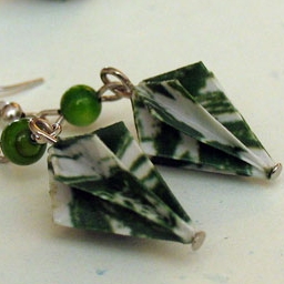 Sada šperků bílo-zelená paraplíčka