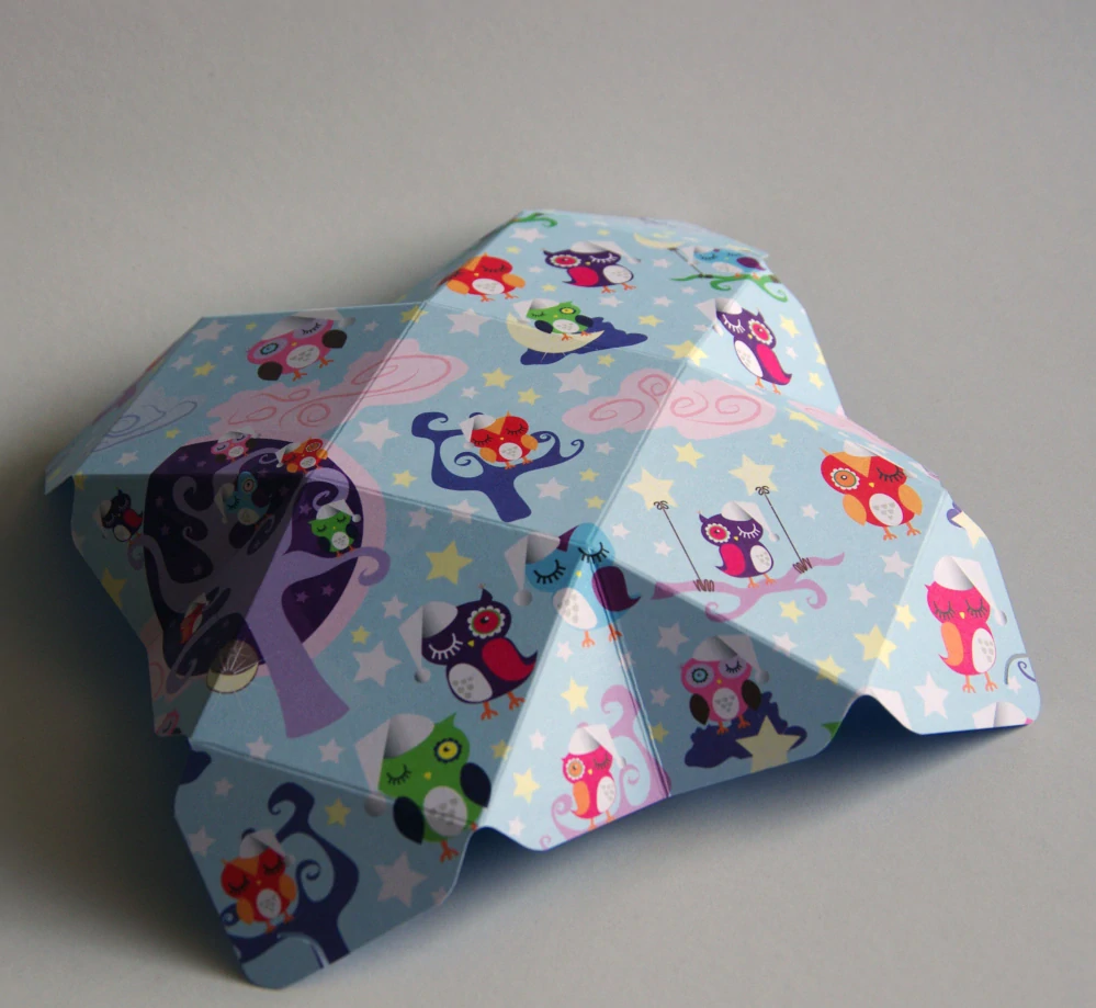 Krabička skládaná Modré sovy