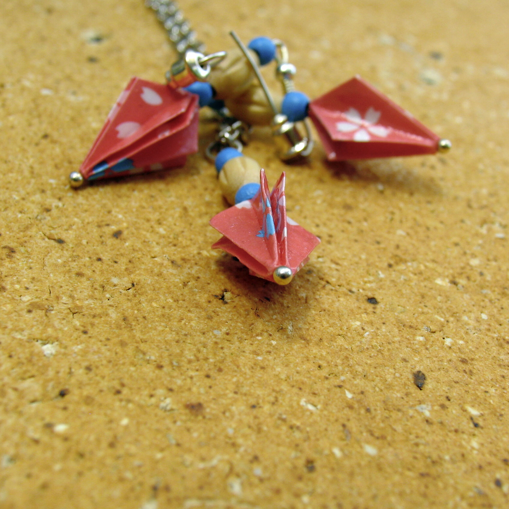 Sada šperků "Růžová kvítka" (paraplíčka)