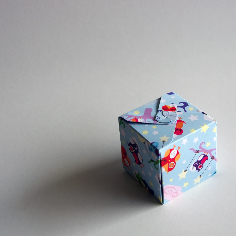 Krabička skládaná Modré sovy