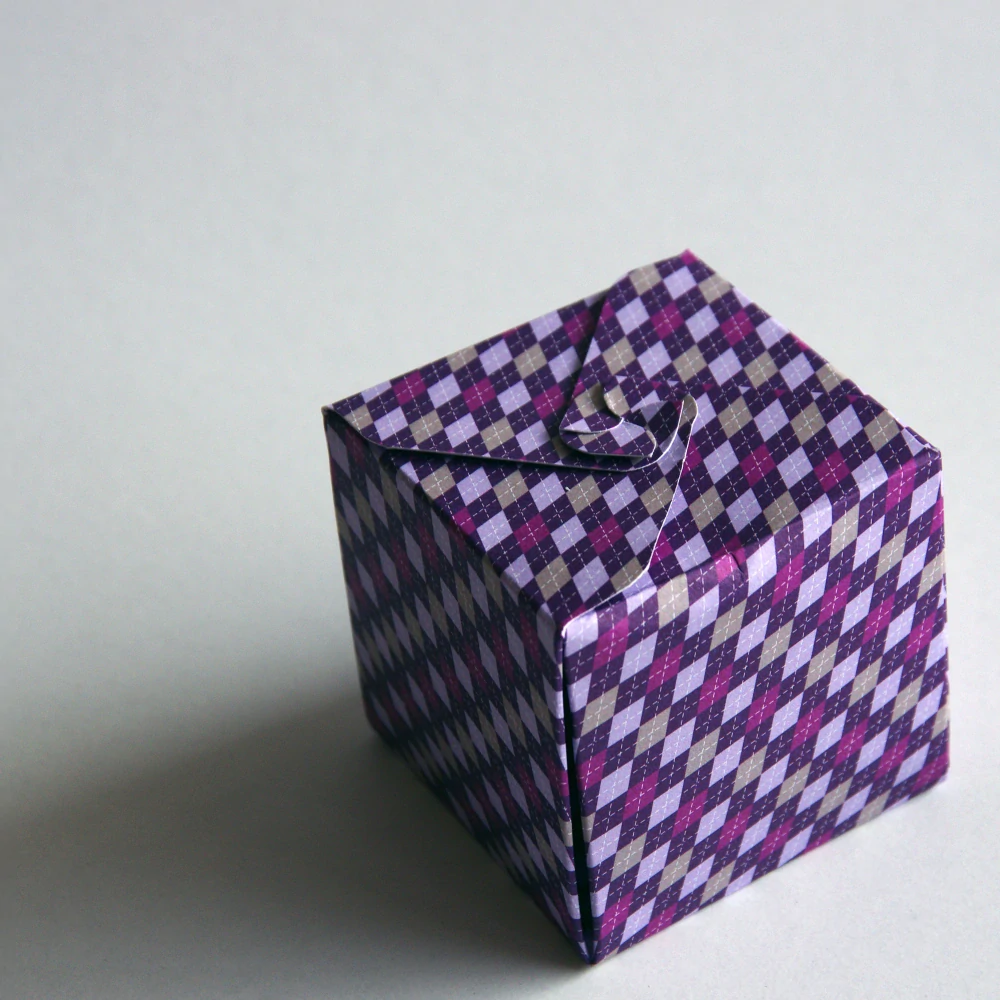 Krabička skládaná Fialové kosočtverce