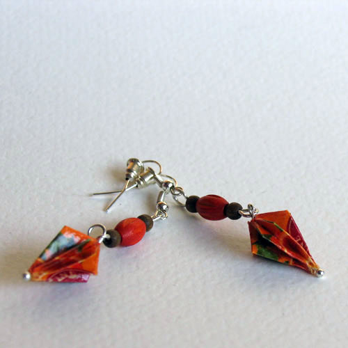 Sada šperků "Červený pomeranč" (paraplíčka)