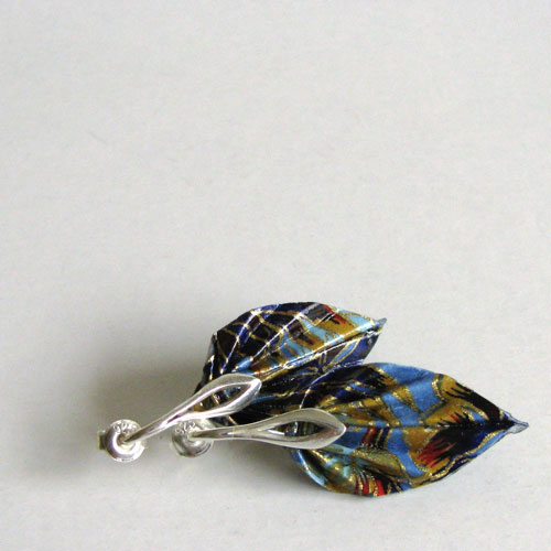 Náušnice "Zářící noc" (listy)