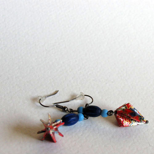 Sada šperků červeno-modrá paraplíčka