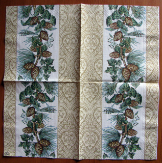 Ubrousek Vánoční zlaté šišky