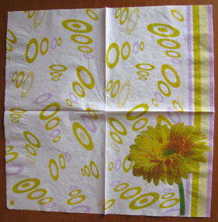 Ubrousek Žlutá gerbera