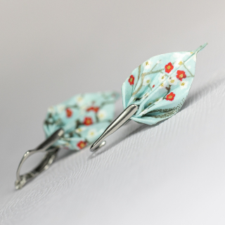 Náušnice "Něžné květy sakur" (listy)