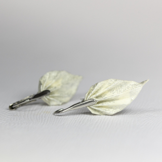 Náušnice "Stříbrné chryzantémy" (listy)