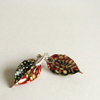 Náušnice "Svítí červená nebo zelená?" (listy)