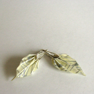 Náušnice "Stříbrem kreslené" (listy)
