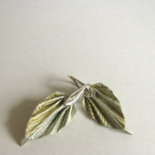 Náušnice "Bílá peříčka" (listy)