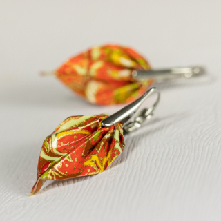 Náušnice "Západ slunce" (listy)