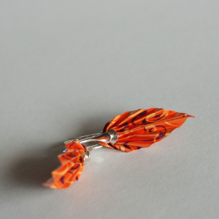 Náušnice "Žhavá noc" (listy)