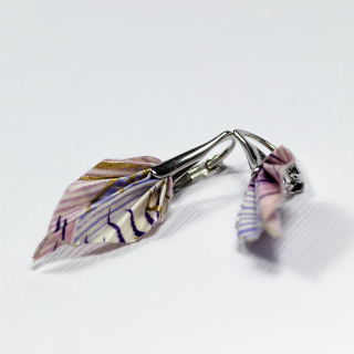 Náušnice "Fialková víla" (listy)