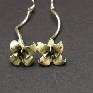 Náušnice "Vánoční hvězdy" (lilie)