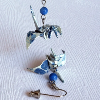 Náušnice "Sněhové vločky" (jeřáb)