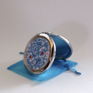 Zrcátko Srdce v modrém oparu