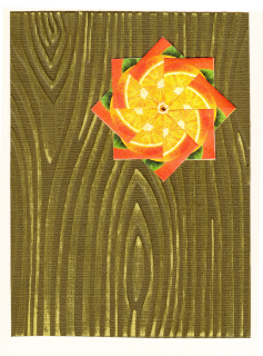 Přání "Dřevěné s pomeranči"