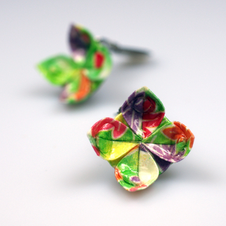 Náušnice "Všechny barvy podzimu" (lotos, klipsy)