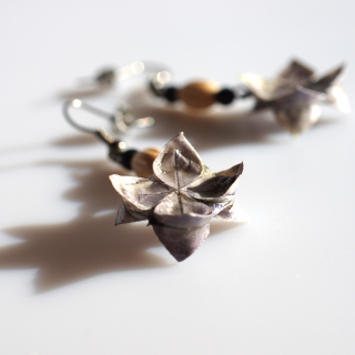 Náušnice "Z mlhy zrozená" (dvojitý lotos)