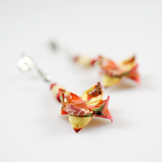 Náušnice "Jablečná vůně" (dvojitý lotos)