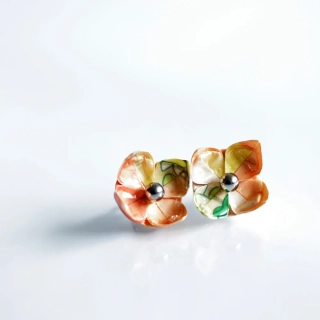 Náušnice "Jarní louka v květu" (lotos)