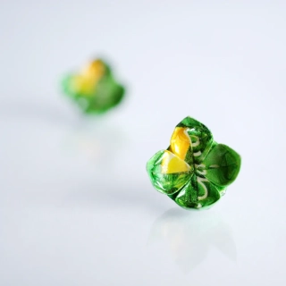 Náušnice "Máta s citrónem" (lotos)