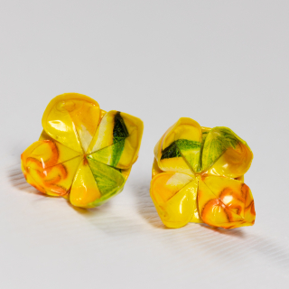 Náušnice "Citrusové květy" (lotos)
