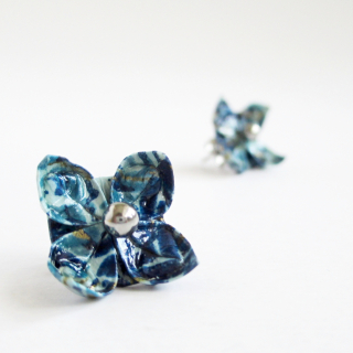 Náušnice "Dívka v modrém" (lotos)