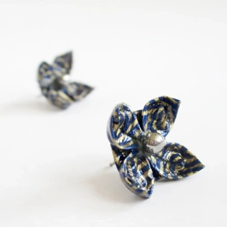 Náušnice "Modrá cesta bludištěm" (lotos)