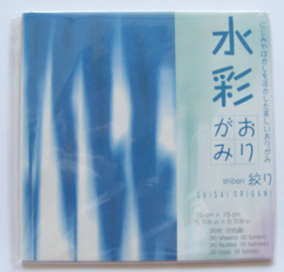Sada japonských origami papírů - "batika šmouhy"
