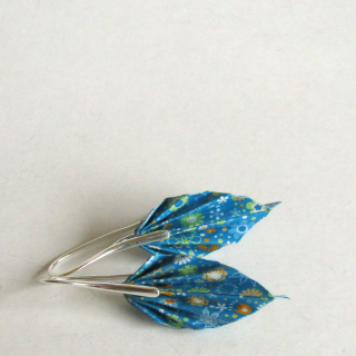Náušnice "Nejmodřejší květy" (listy)