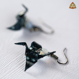 Náušnice "Hvězdy nad hlavou" (jeřáb s opalitem)