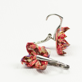 Náušnice "Dotek purpuru" (lotosy)