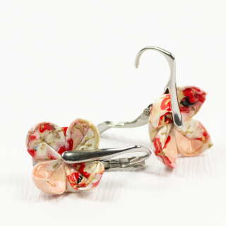 Náušnice "Kvetu červeně" (lotosy)