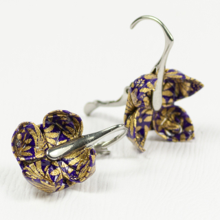 Náušnice "S vášní pro fialovou" (lotosy)