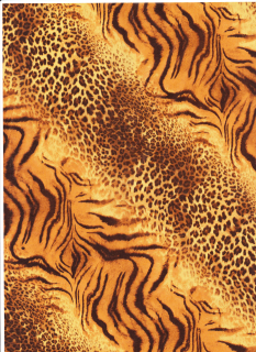 389 Hnědá tygří a leopardí kůže