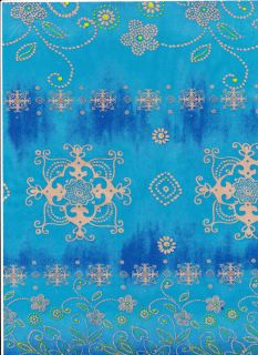 391 Modrý se zlatými květy