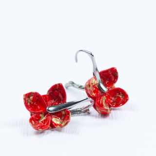 Náušnice "Plamenné verše" (lotosy)