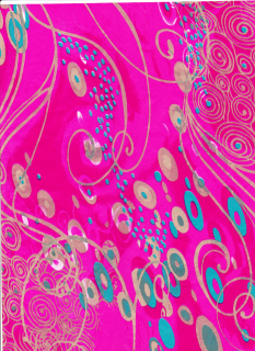 414 Růžový s vlnkami