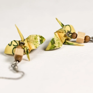 Náušnice "Bezinková" (jeřáb)